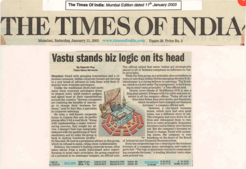 Vaastu stands biz logic on its head
